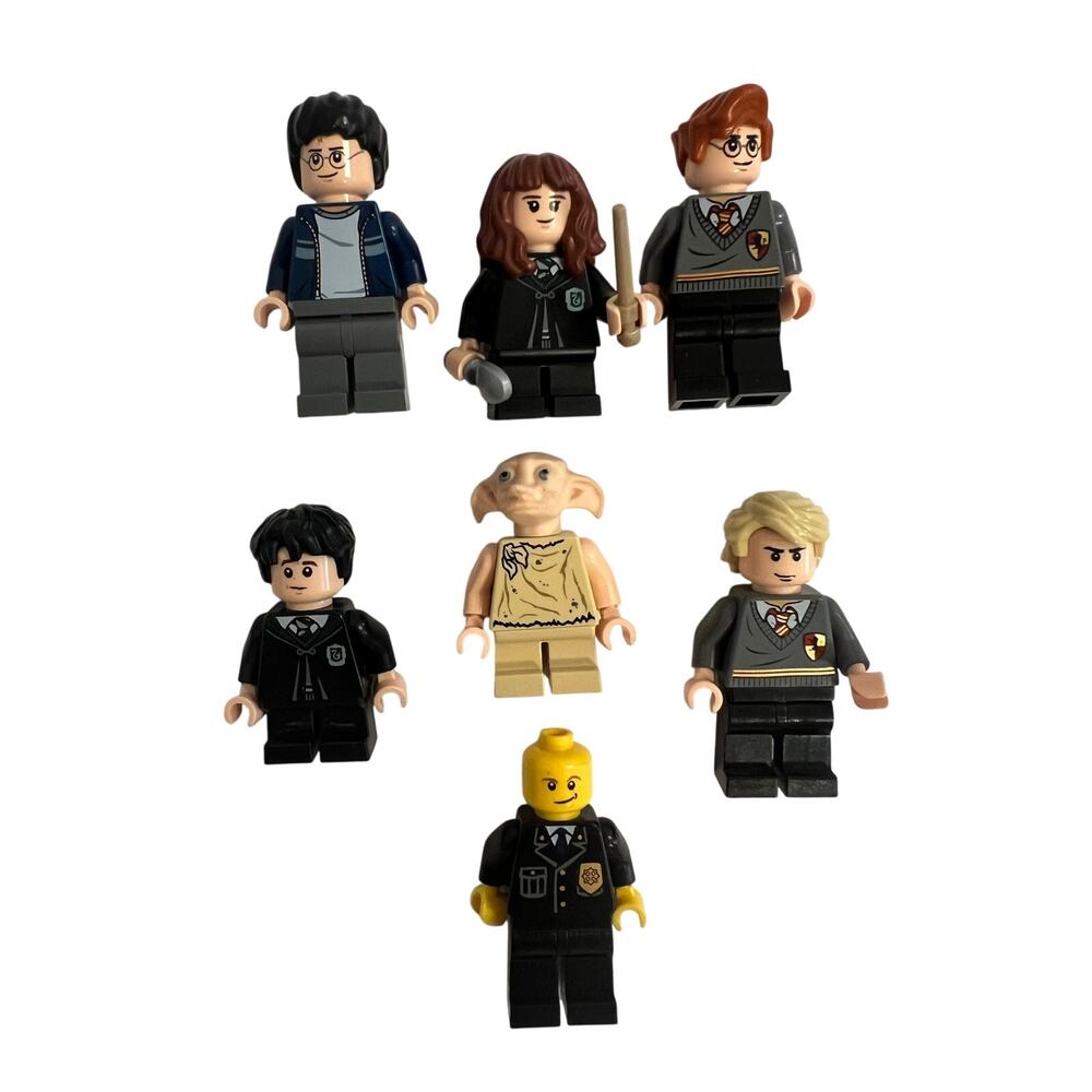 LEGO Harry Potter 7 Minifigure Lot – Harry, Hermione, Ron, Draco, Dobby + More